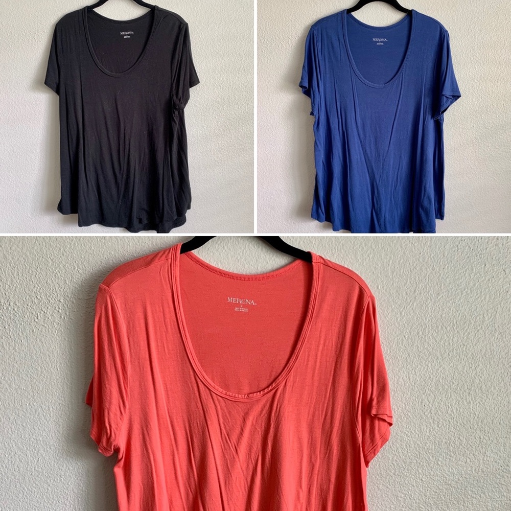 MERONA // Set of 3 flowy tees